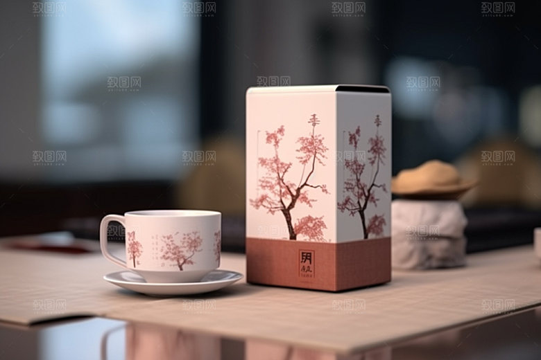 茶叶包装传统中式模型
