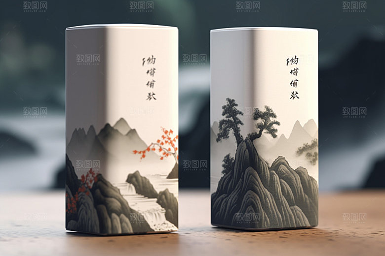 茶叶包装中国风包装设计模型