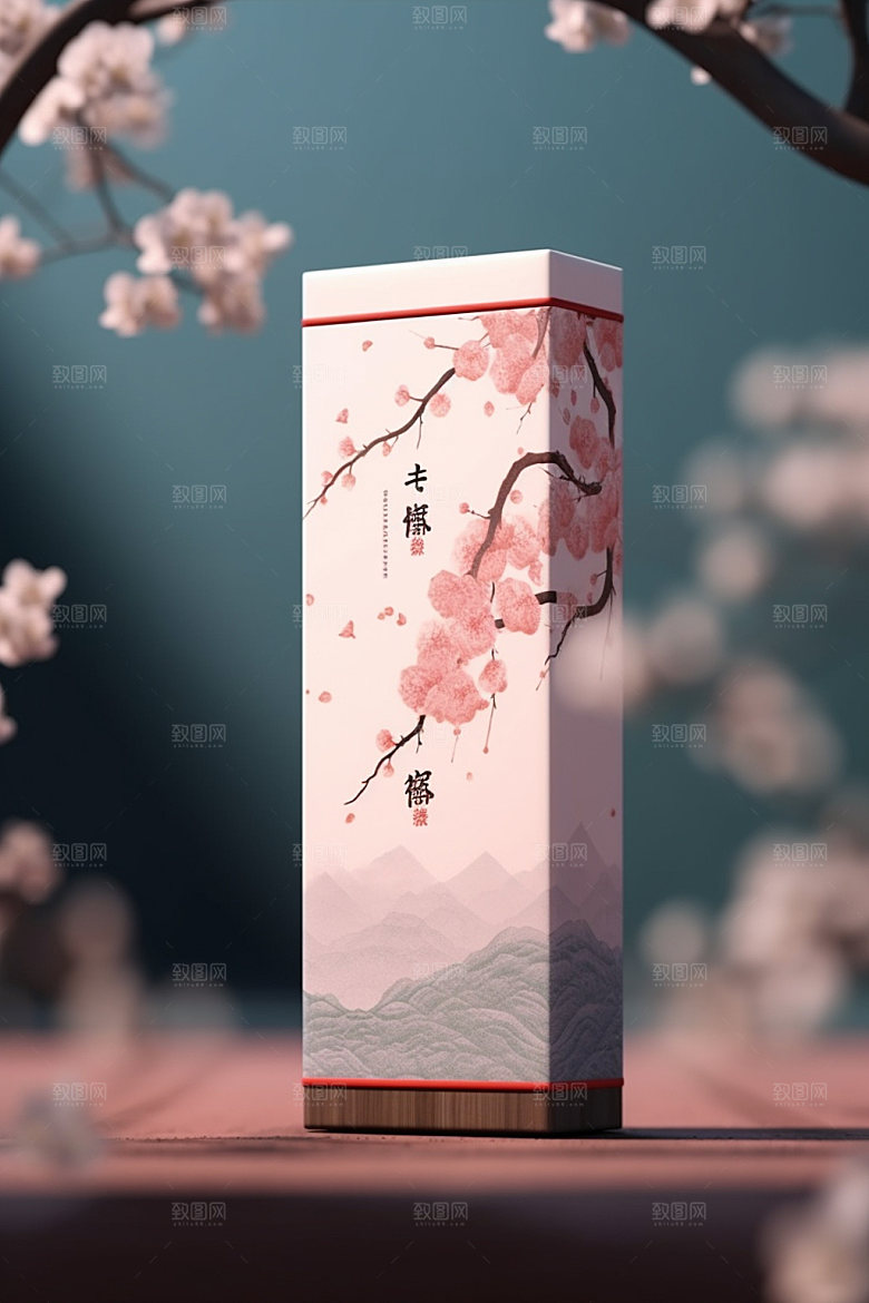 茶叶包装中国风传统模型