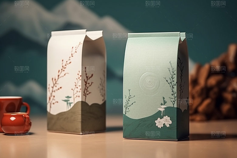 茶叶包装中国风茶叶罐模型