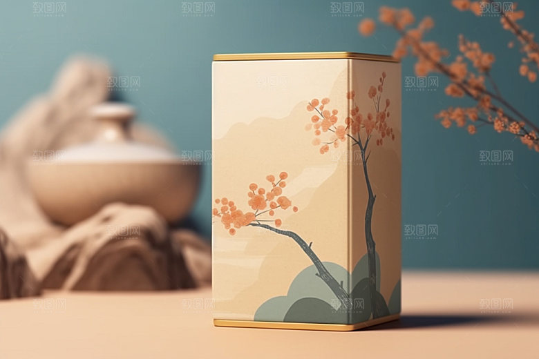 茶叶包装传统立体模型