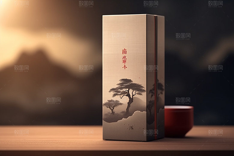 茶叶包装茶叶罐立体模型