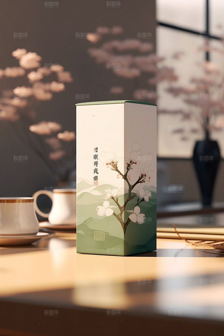 茶叶包装茶叶罐中式模型