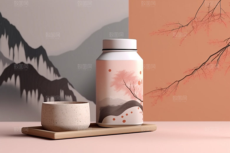 茶叶包装包装设计中式模型