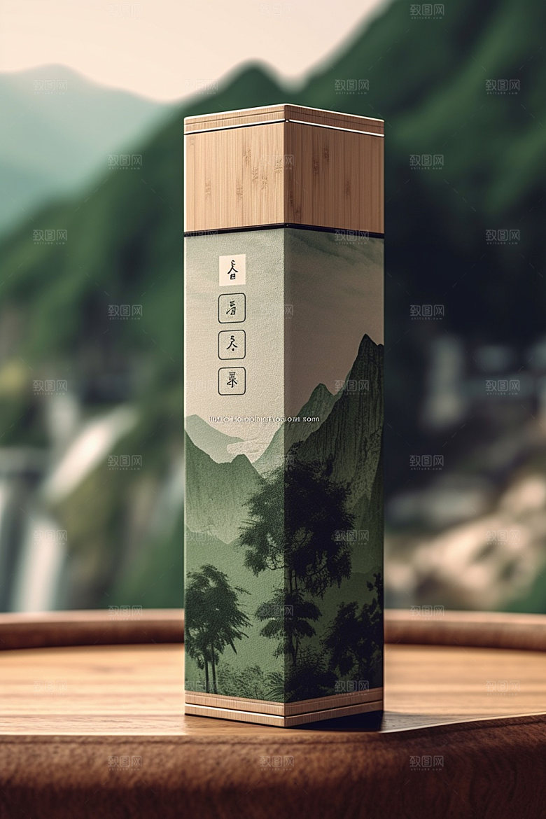 茶叶包装中式中国风模型
