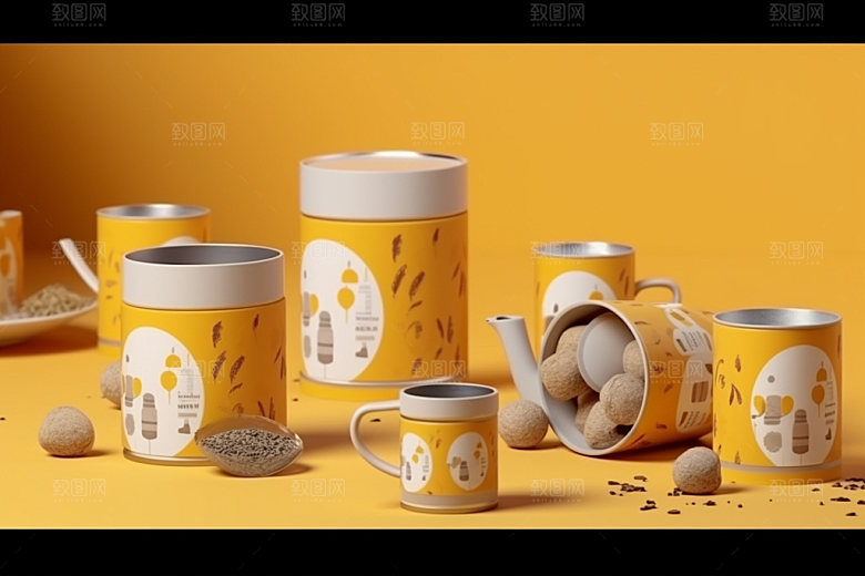 茶叶包装中式中国风模型