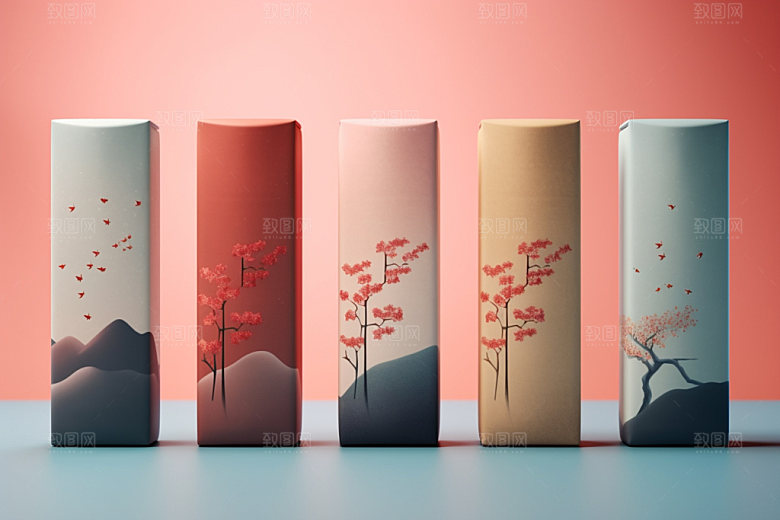 茶叶包装立体中式模型