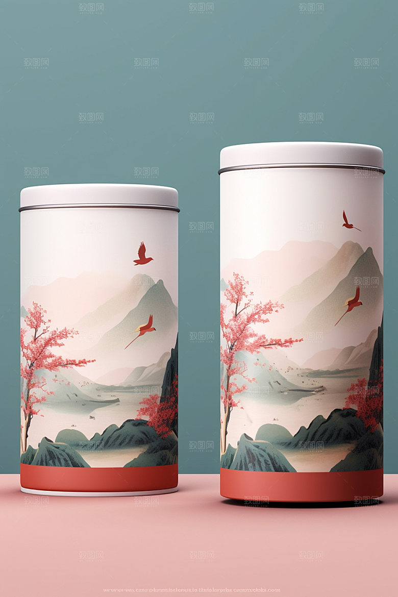 茶叶包装3D中国风模型