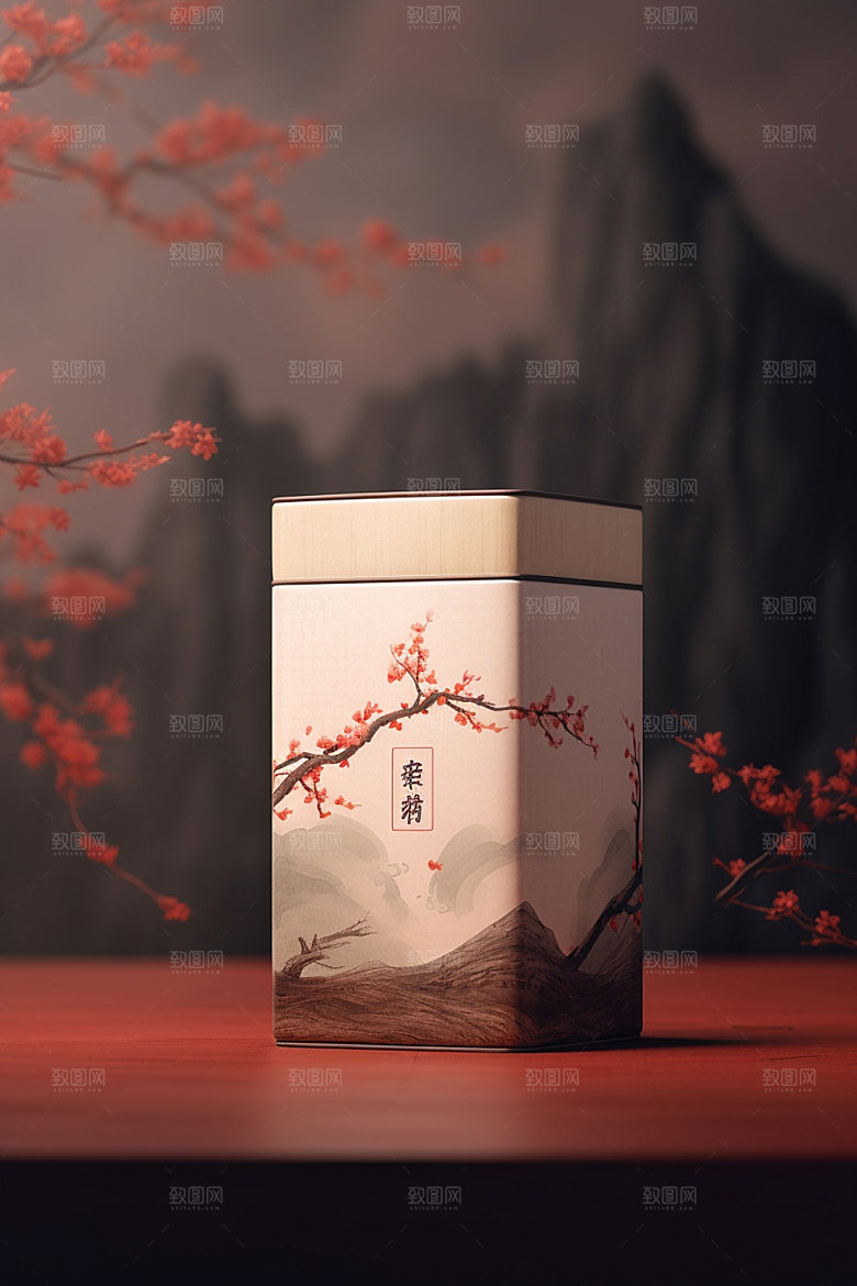 茶叶包装传统3D模型