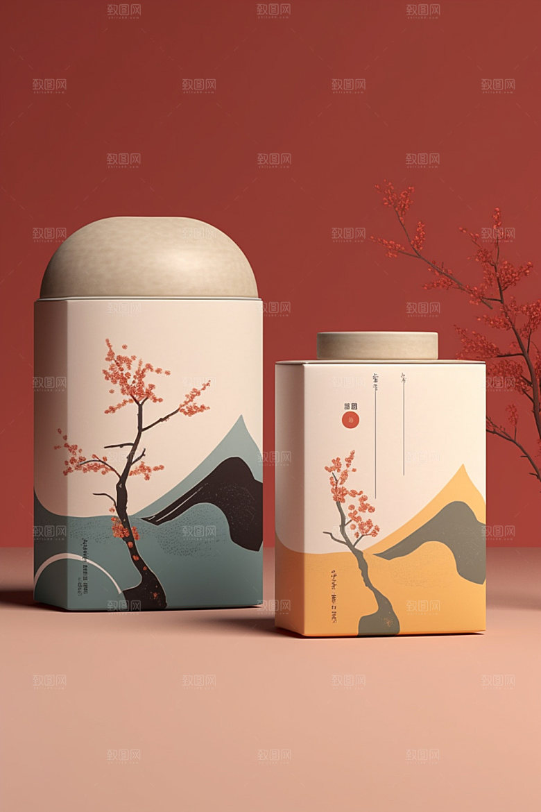 茶叶包装茶叶罐包装设计模型