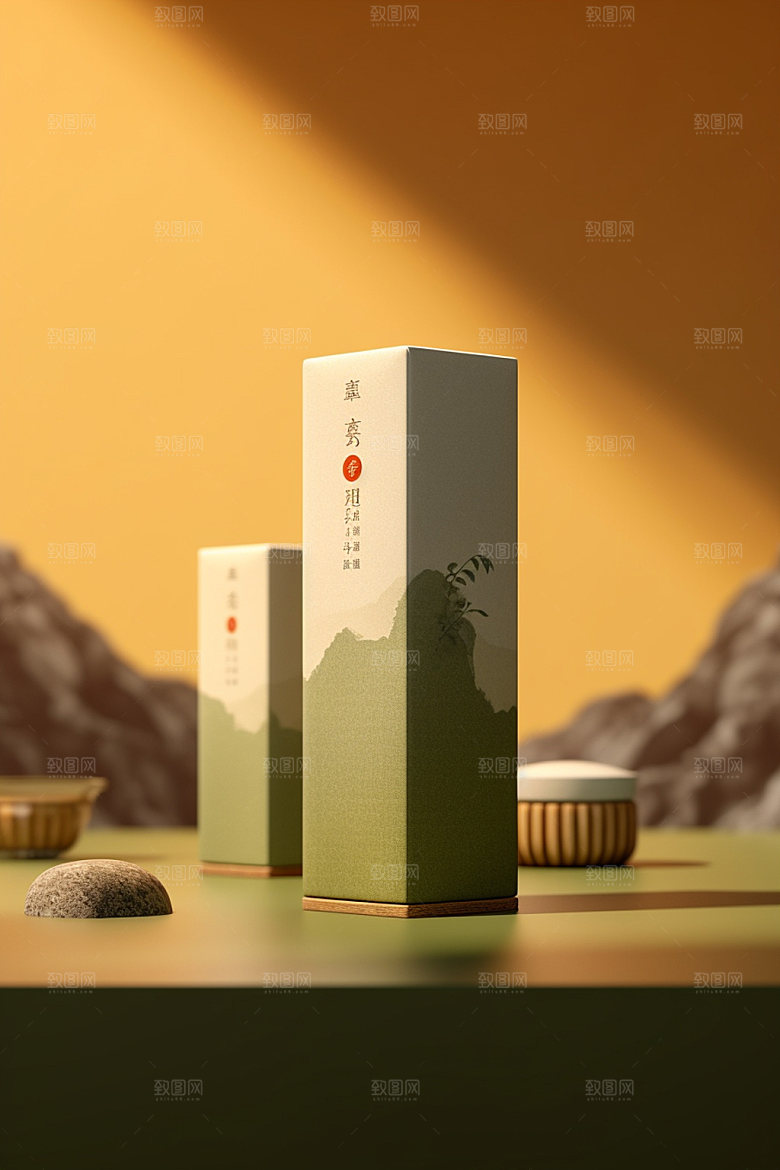 茶叶包装传统立体模型