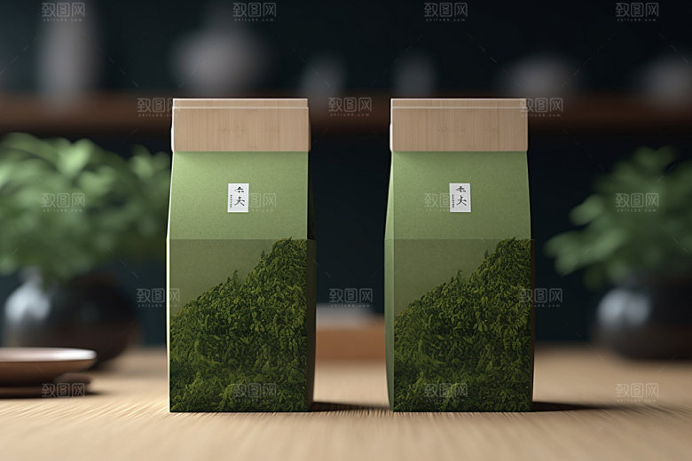 茶叶包装中国风立体模型