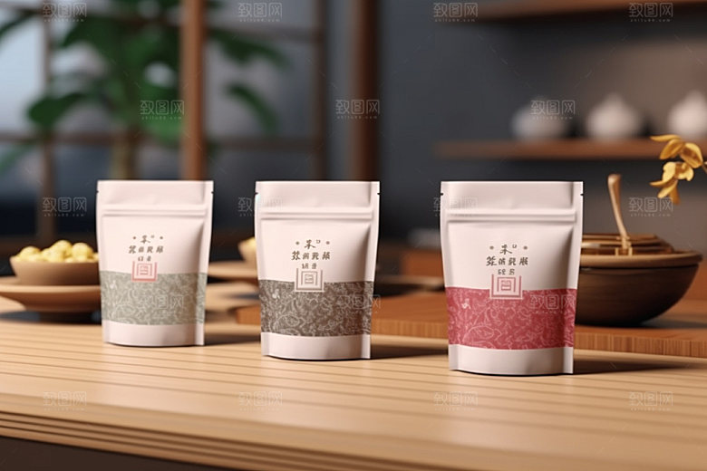 茶叶包装中式立体模型