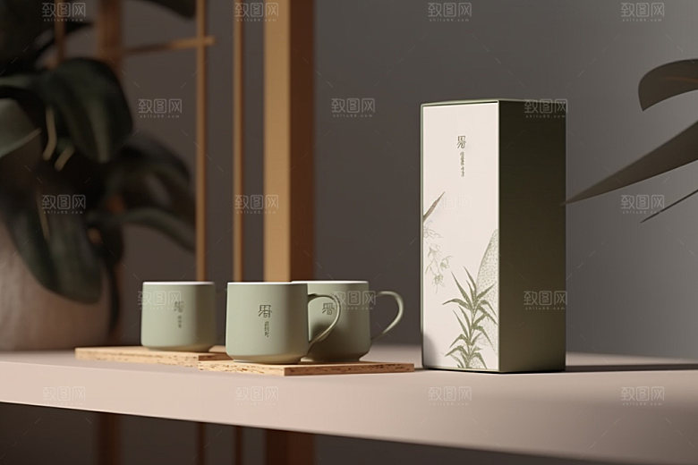茶叶包装中国风传统模型