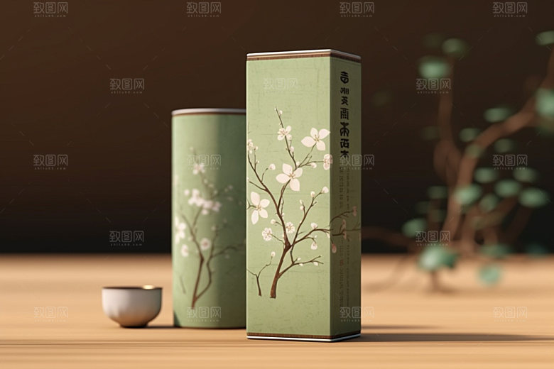 茶叶包装3D中国风模型