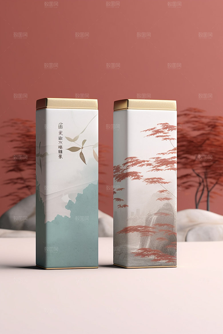 茶叶包装立体3D模型