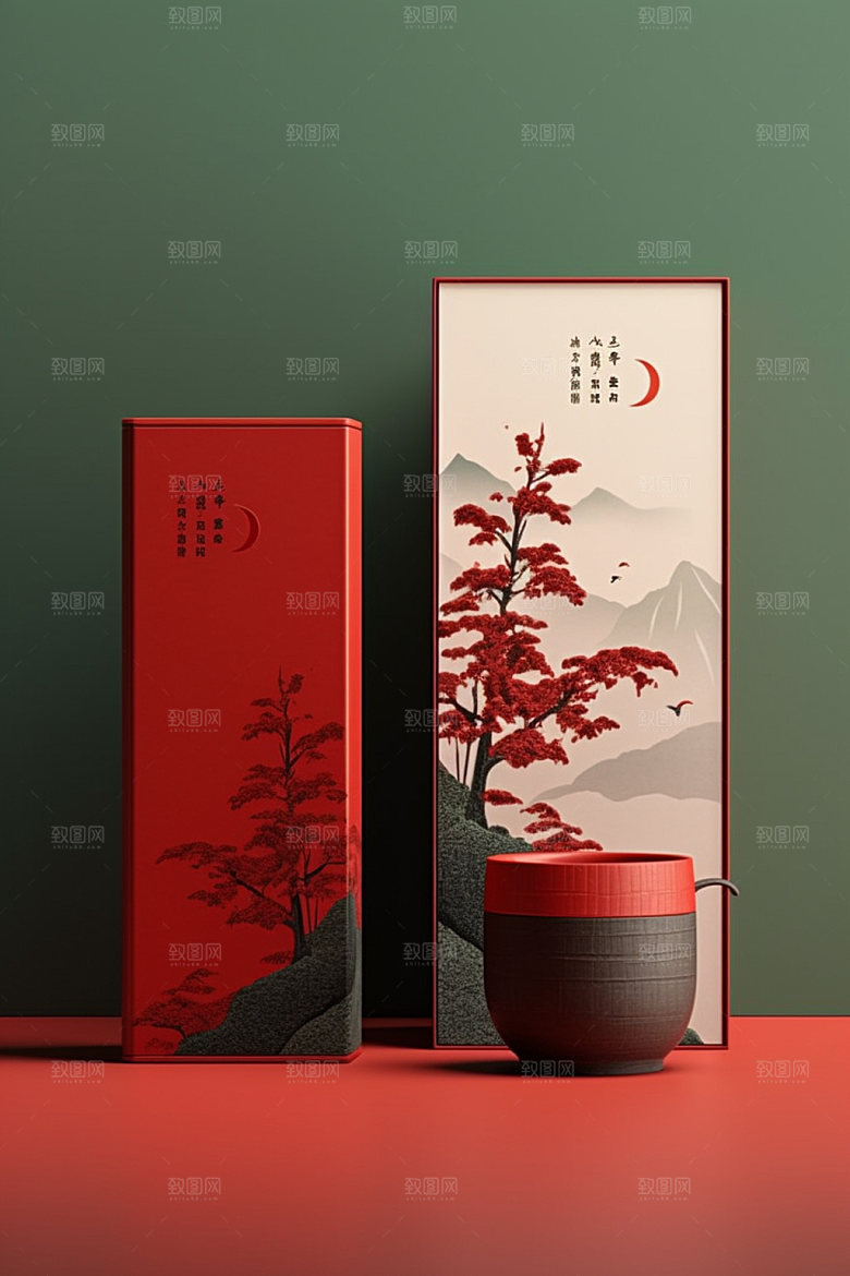 茶叶包装中国风3D模型