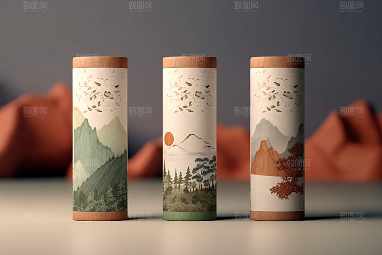 茶叶包装中式3D模型
