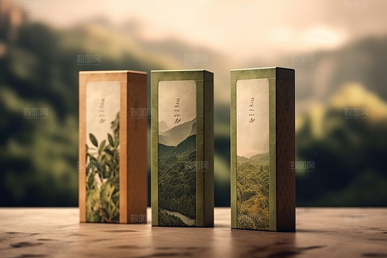 茶叶包装立体传统模型