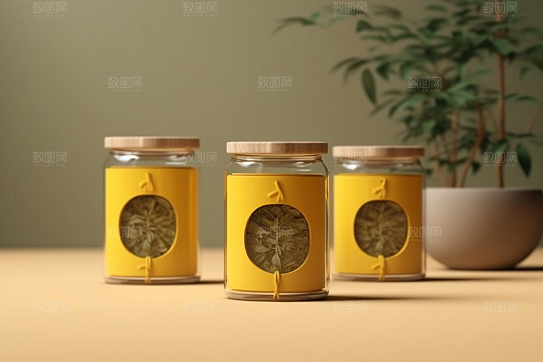 茶叶包装3D茶叶罐模型