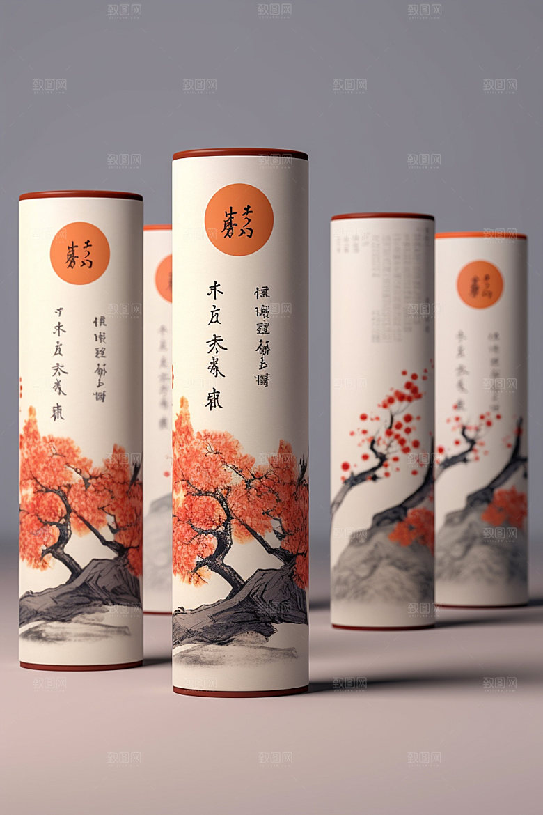 茶叶包装中国风3D模型
