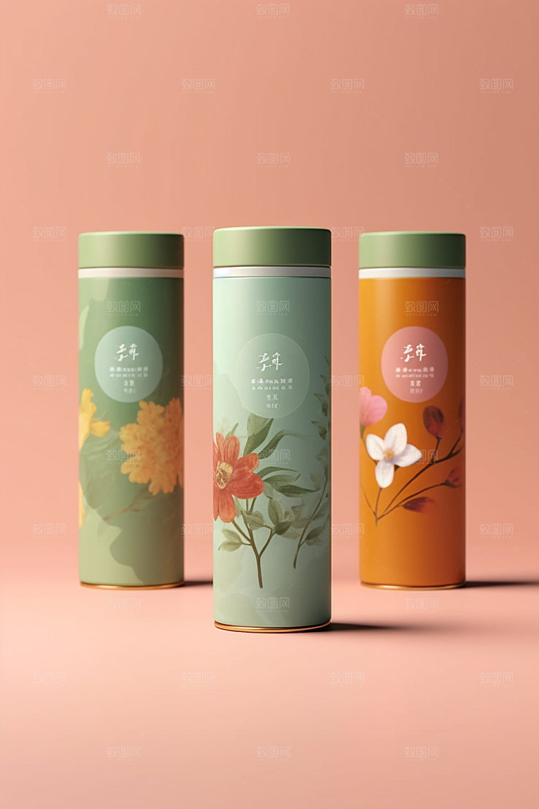 茶叶包装立体中式模型