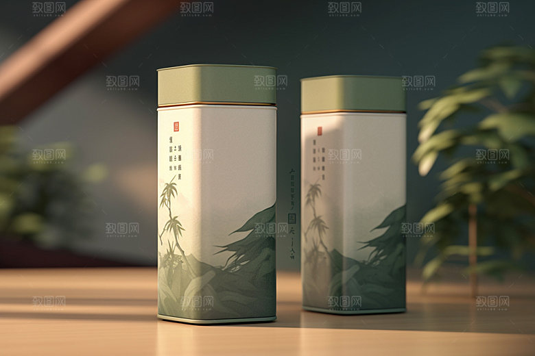 茶叶包装中式中国风模型
