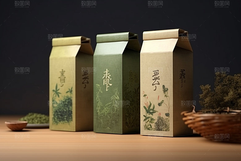 茶叶包装中国风中式模型