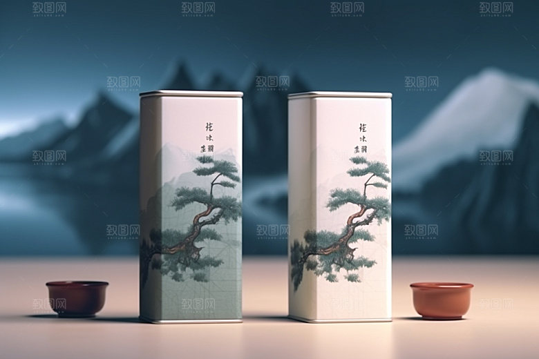 茶叶包装茶叶罐包装设计模型