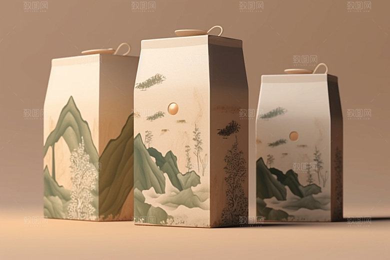 茶叶包装传统3D模型