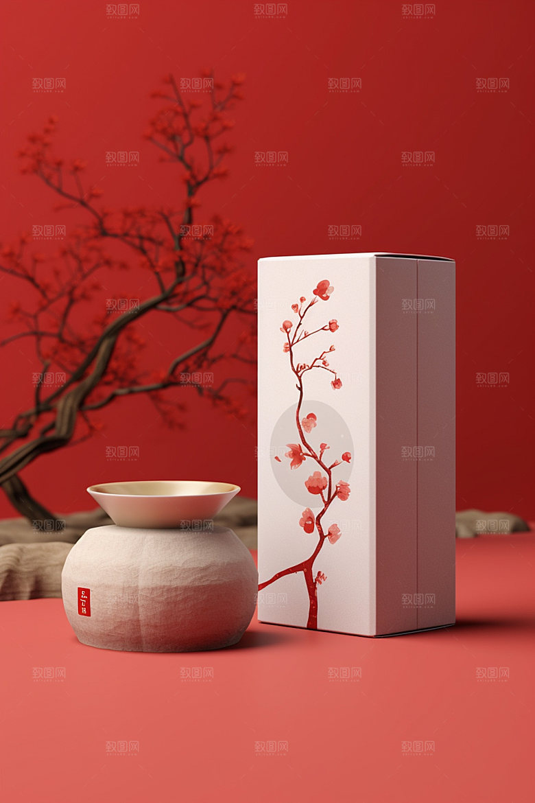 茶叶包装包装设计中式模型