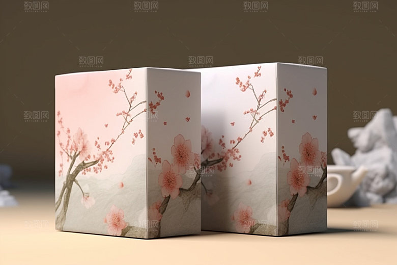茶叶包装立体茶叶罐模型