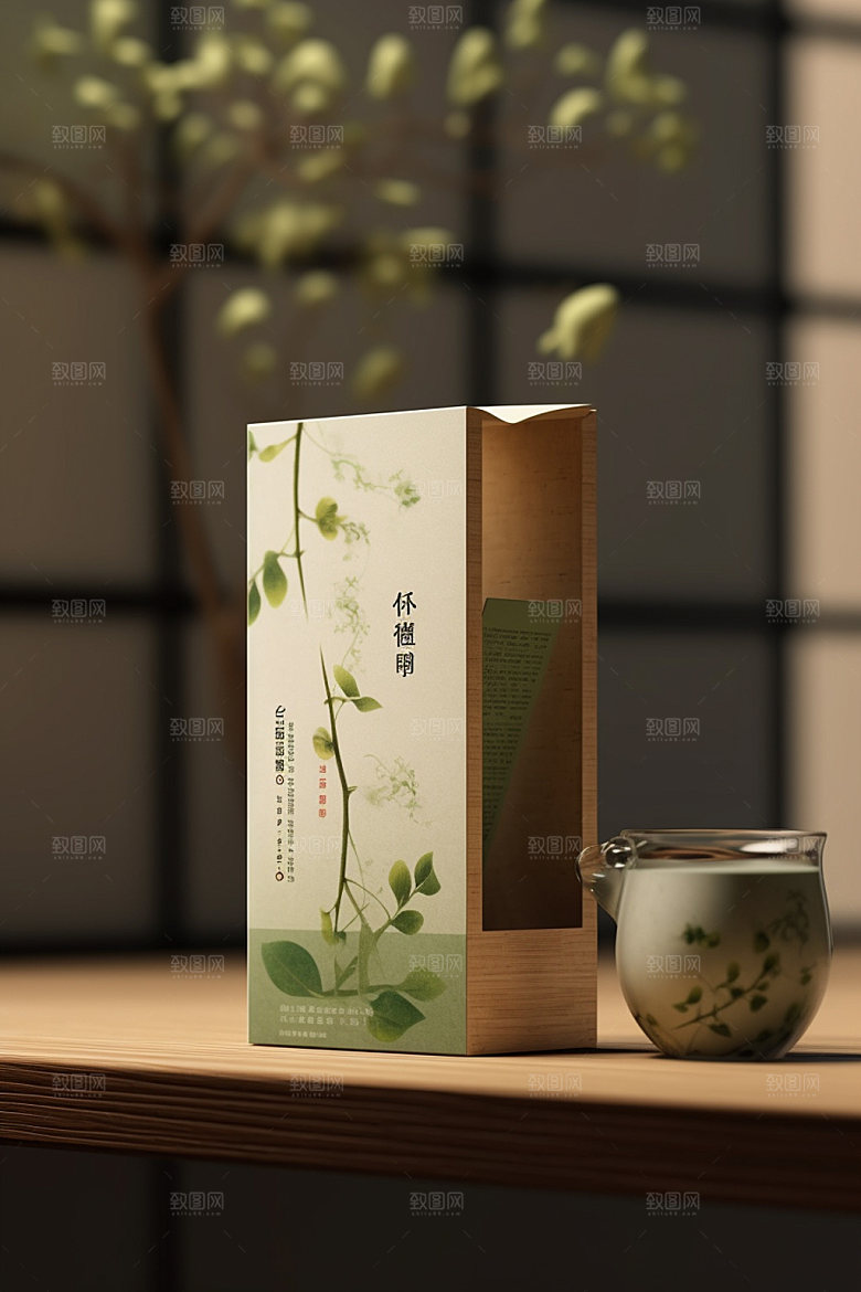 茶叶包装中国风茶叶罐模型