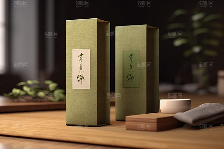 茶叶包装中式立体模型