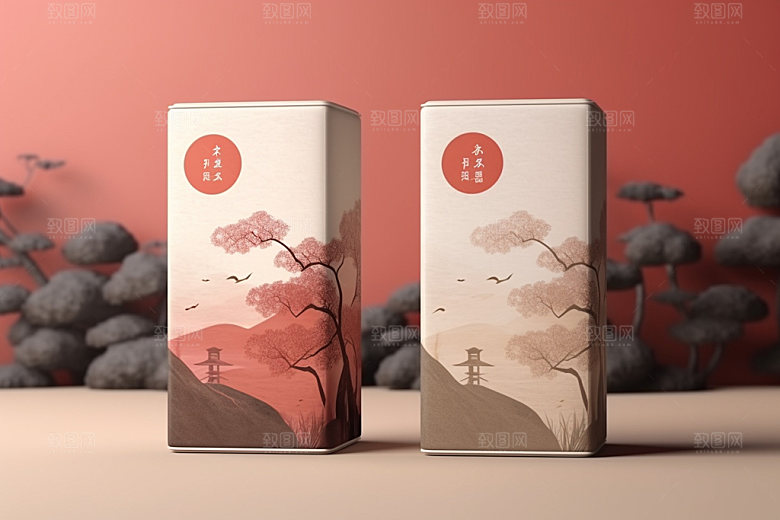 茶叶包装立体3D模型