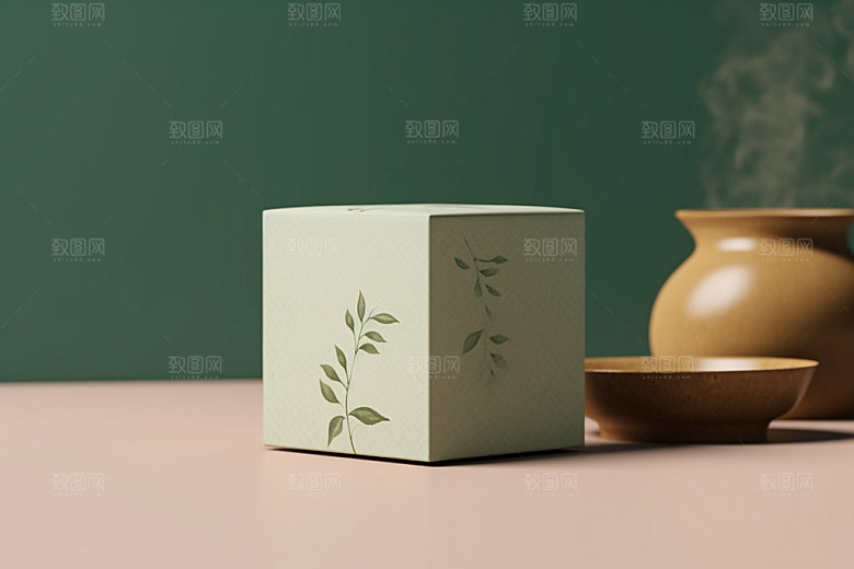 茶叶包装中式茶叶罐模型