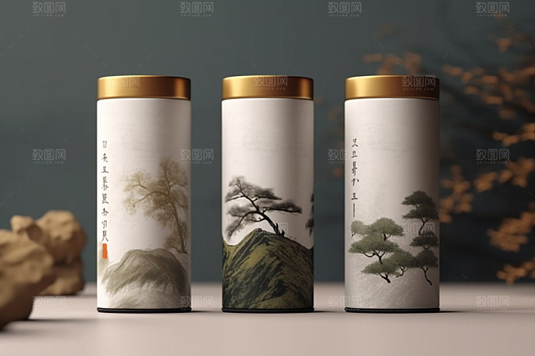 茶叶包装中式传统模型