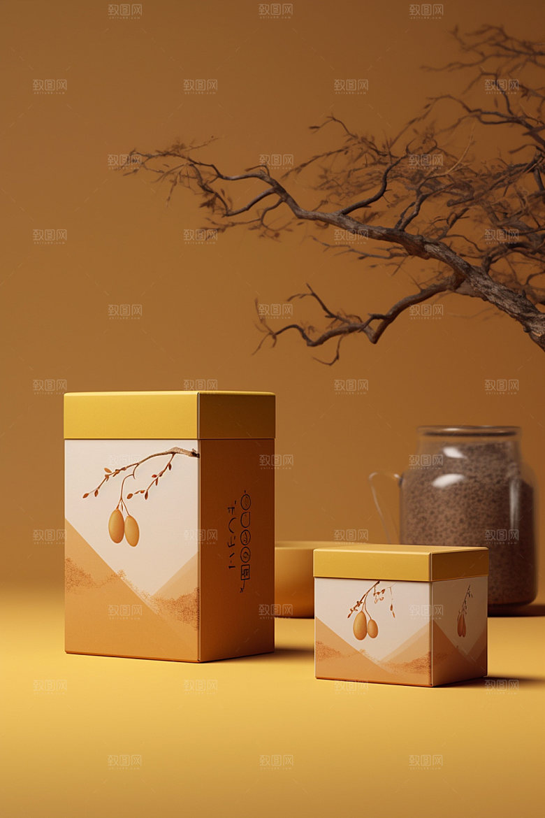 茶叶包装包装设计茶叶罐模型
