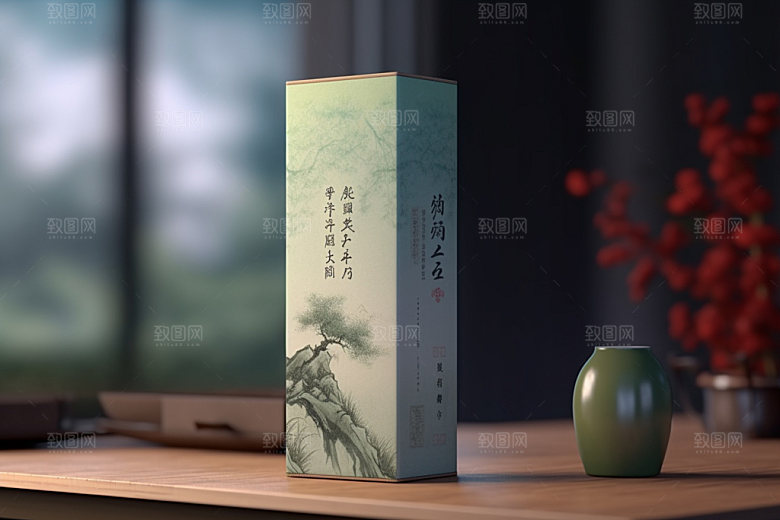 茶叶包装中式中国风模型