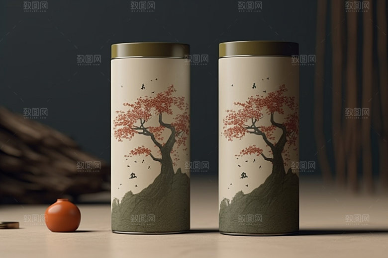 茶叶包装立体中国风模型