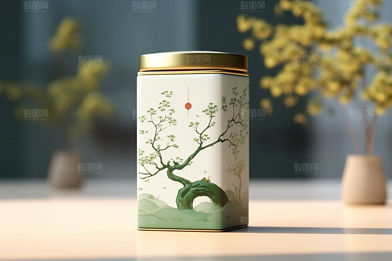 茶叶包装中国风包装设计模型