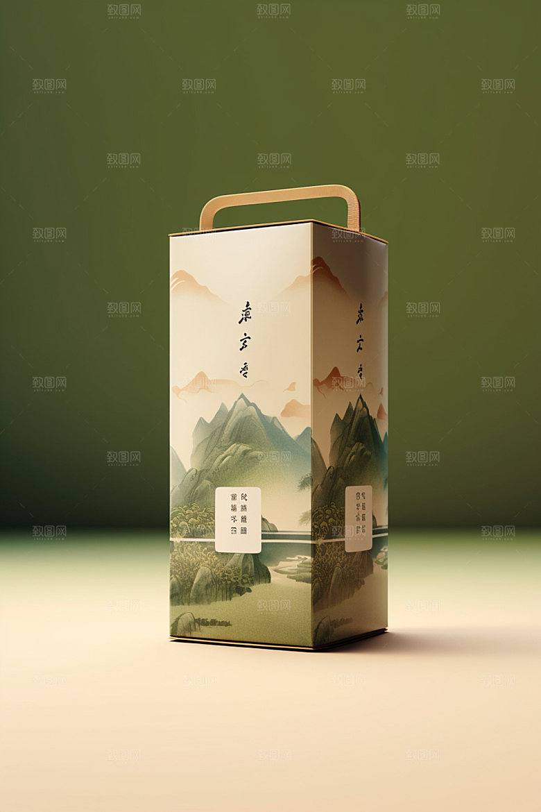 茶叶包装3D立体模型