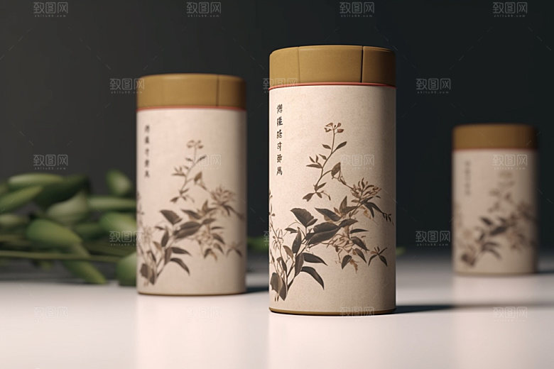 茶叶包装茶叶罐传统模型
