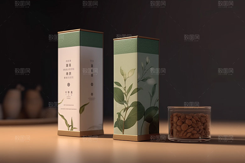 茶叶包装包装设计中国风模型