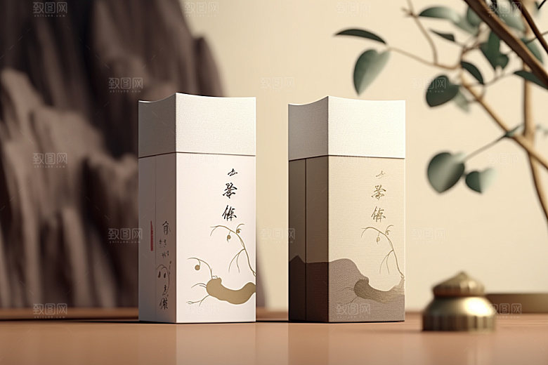 茶叶包装中式茶叶罐模型