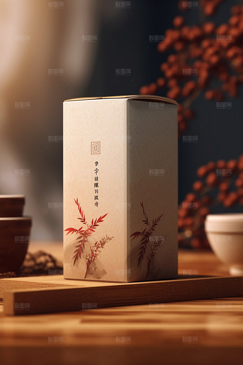 茶叶包装中国风包装设计模型