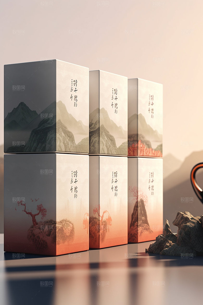 茶叶包装包装设计立体模型