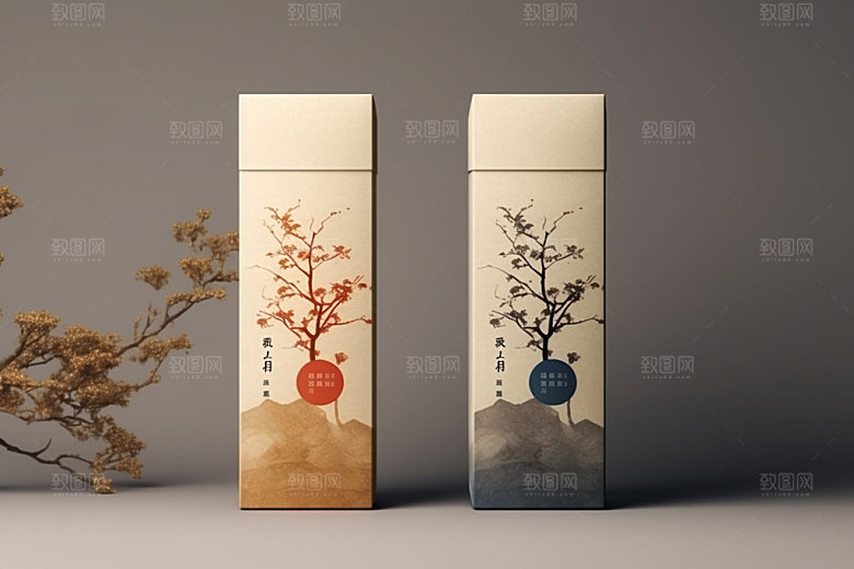 茶叶包装包装设计传统模型