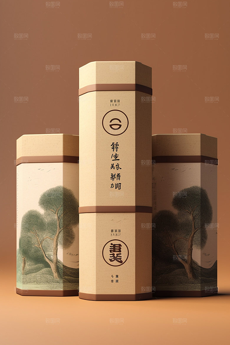茶叶包装3D传统模型