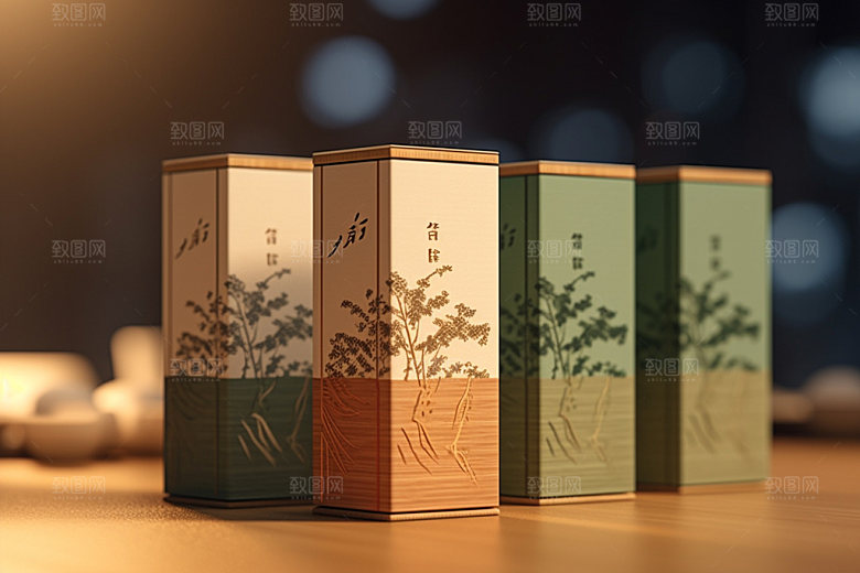 茶叶包装立体传统模型